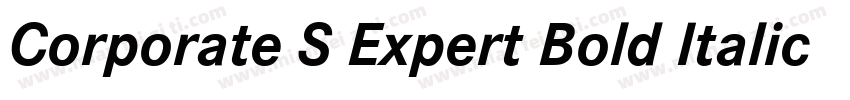 Corporate S Expert Bold Italic OsF字体转换